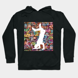 Break Dancer on Graffiti Background 14 Hoodie